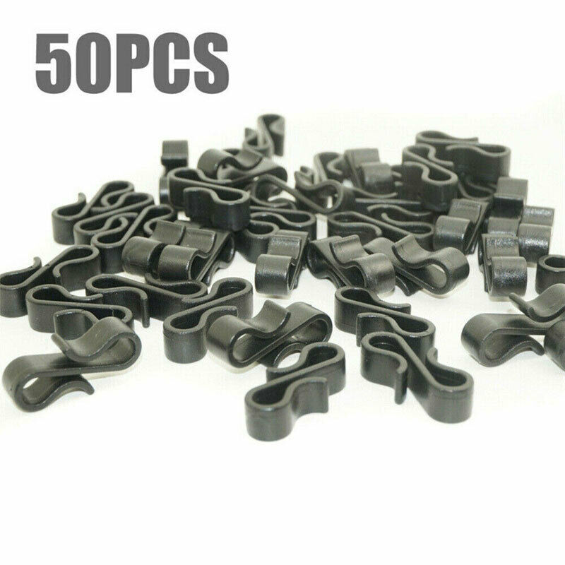 50pcs Gutter Hooks Heavy Duty Clips Rope Buckle Camping Tools Year Party Lights Decoration Clip Outside Gutter Hook