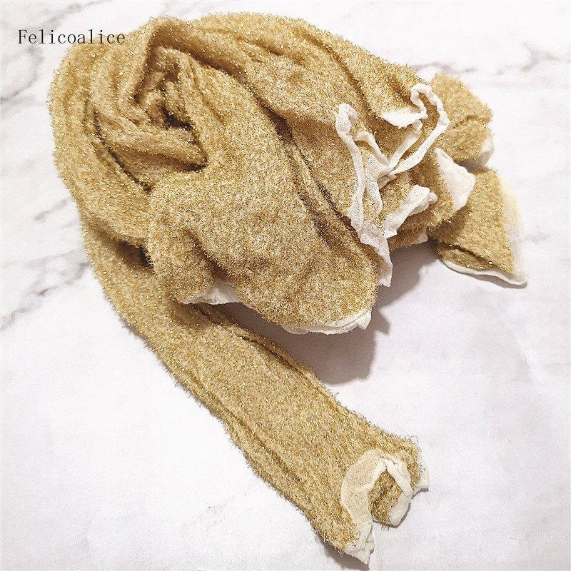 2pcs Silver Nylon Stocking Flowers Material DIY High-density Silk Stocking Making Simulation Flowers Handmade Ronde Flower: 2 Pieces champagne