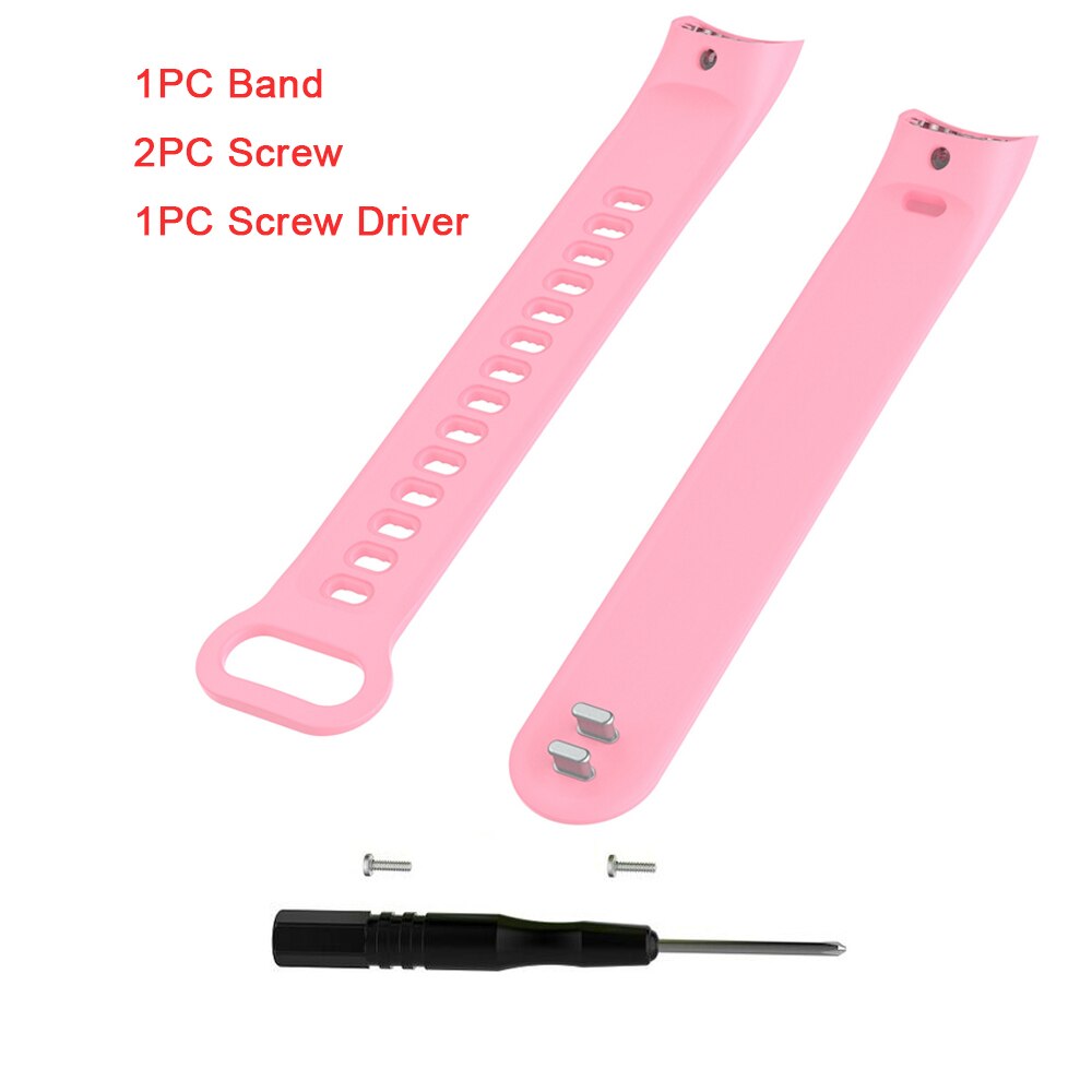 wristbands For Tracker accessories TPE Sports Wrist Band Bracelet Strap for Huawei Honor Band 3 Smart Fitness Tracker 11.26: pink
