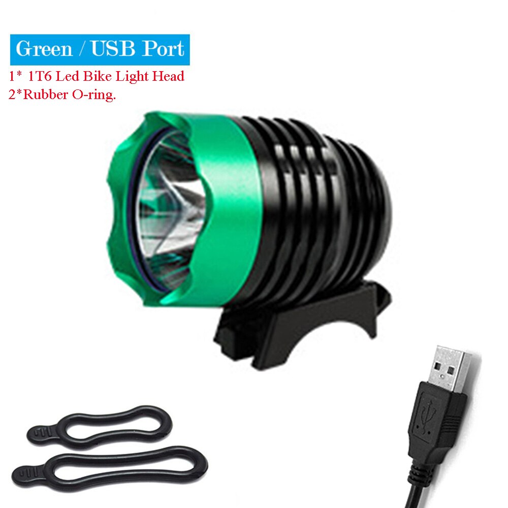 T6 LED Bike Light Front Handlebar Bicycle Spotlight MTB Lamp Riding Headlight DC USB Port for Cycling Mountain Bike Accessory ﻿: Orange