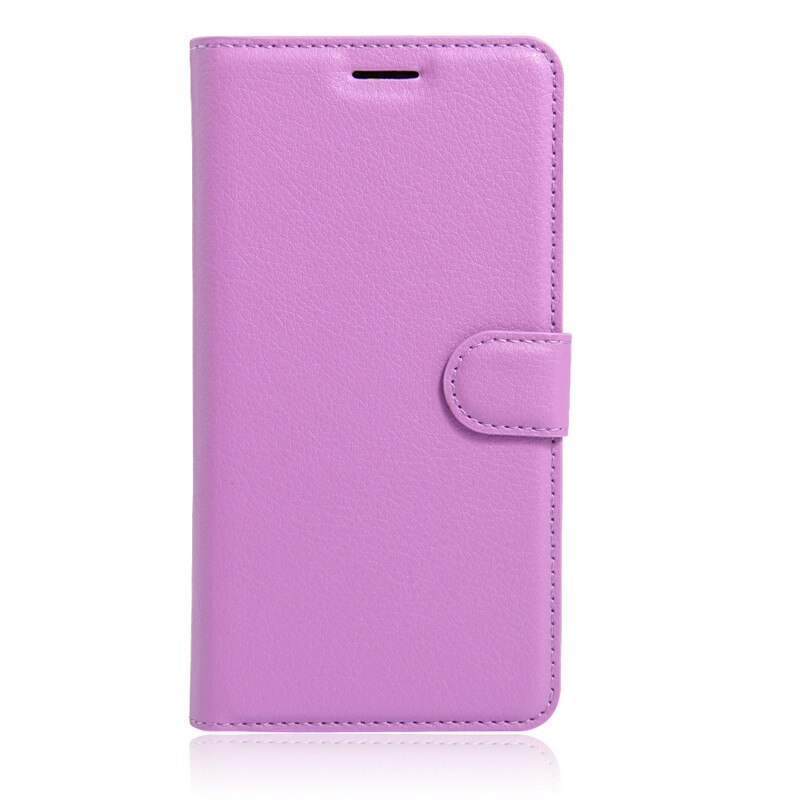 Funda trasera de cuero PU de lujo para ZTE A510 funda para ZTE Blade A510 A 510 funda protectora abatible bolsa de piel con ranuras: Púrpura