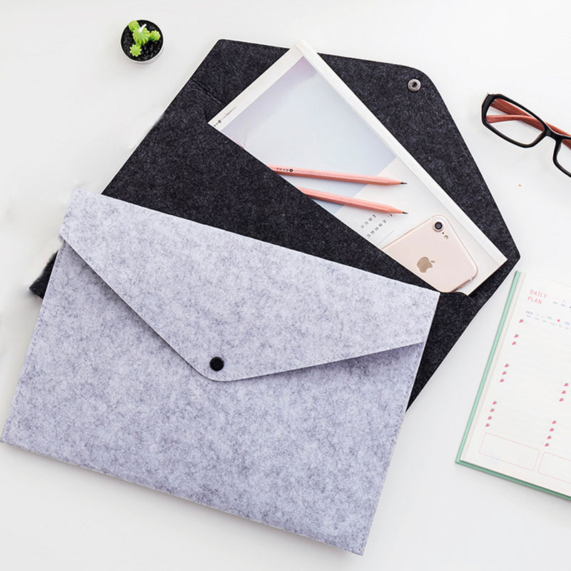 EZONE 1PC Felt File Folder 5 Colors Veiled Button ... – Vicedeal