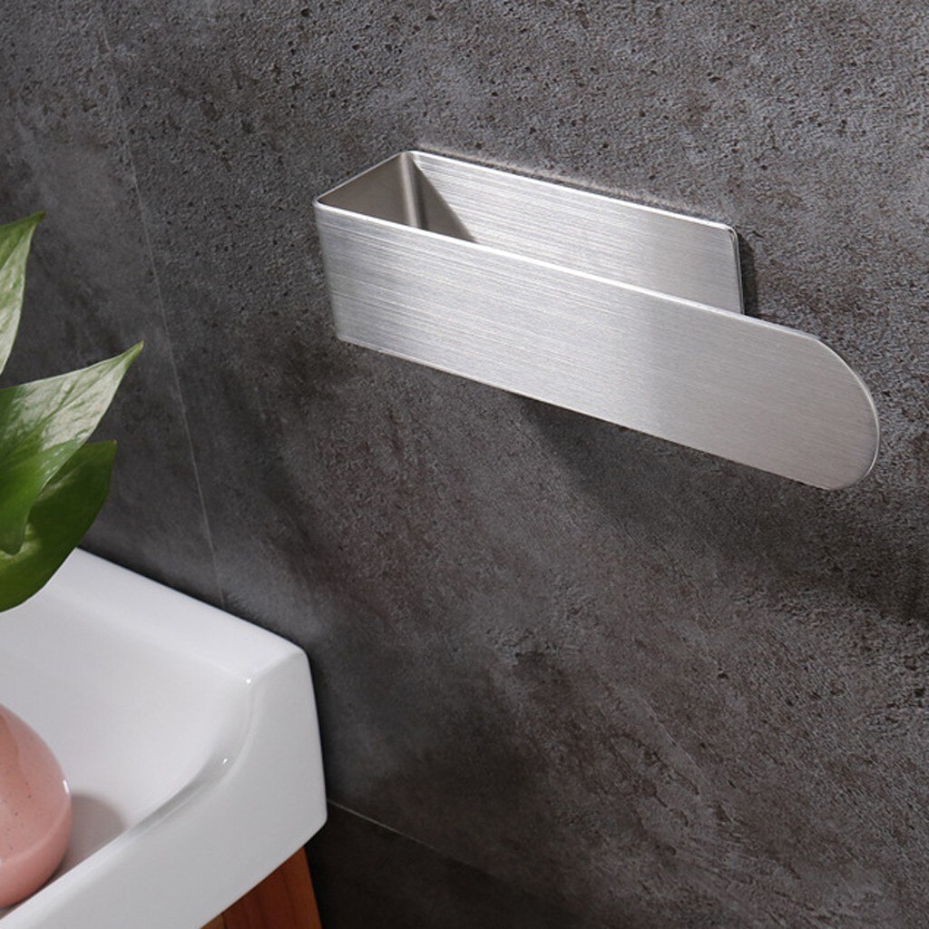 Handdoek Houder Badkamer Handdoeken Rack Hanger Zwart Zilver Rvs Muur Opknoping Handdoek Bar Organizer Keuken Opslag Plank