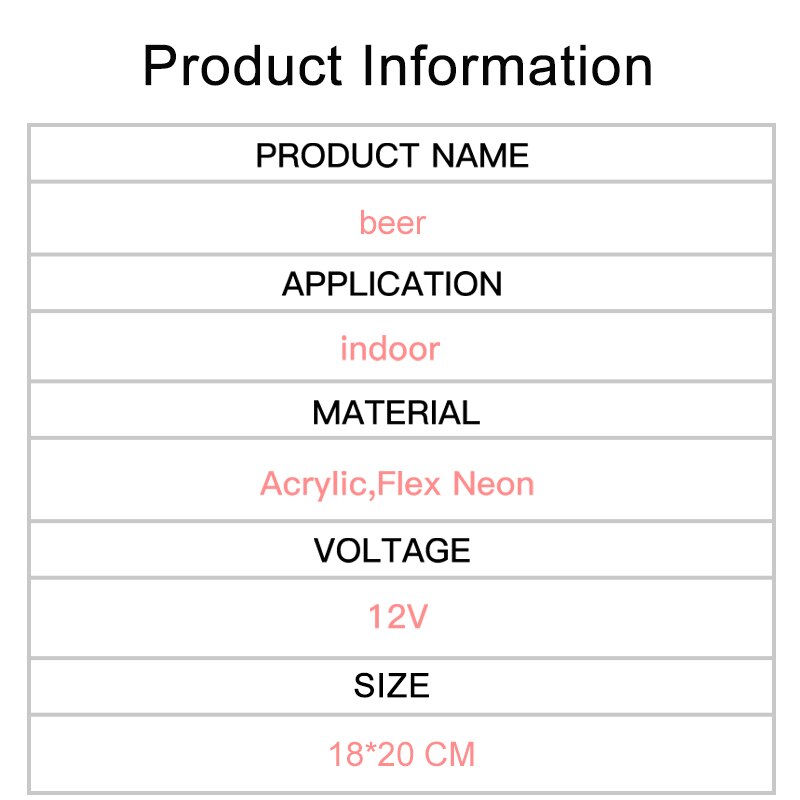 Beer Logo Neon Light Sign USB Plug Bar Desk Decor For Bar Club Pub Store Studio Table Decoration Illuminated Night Light