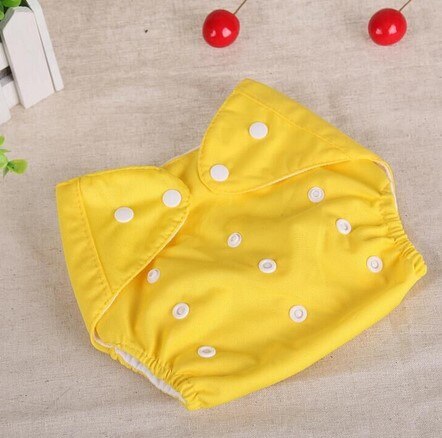 1 stks Wasbare Luiers Herbruikbare Luiers Grid/Katoen Training Pant Doek Luier Baby Fraldas Winter Zomer Versie Luiers: Geel / For winter