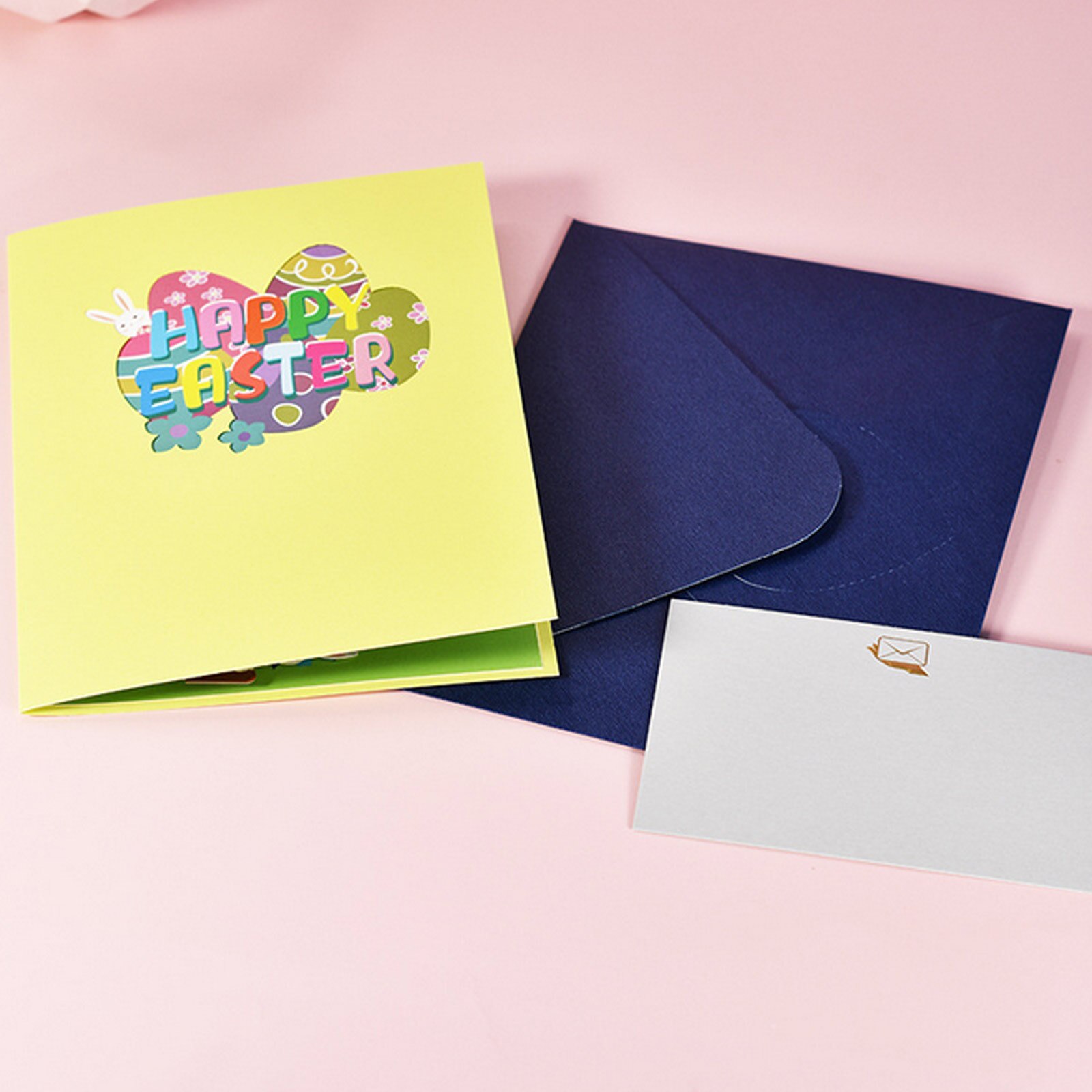 2 Pack Pop Up Easter Cards 3D Card with Envelope Spring Greeting Card Easter Egg Bunny Card Happy Easter Greeting Card for Kids