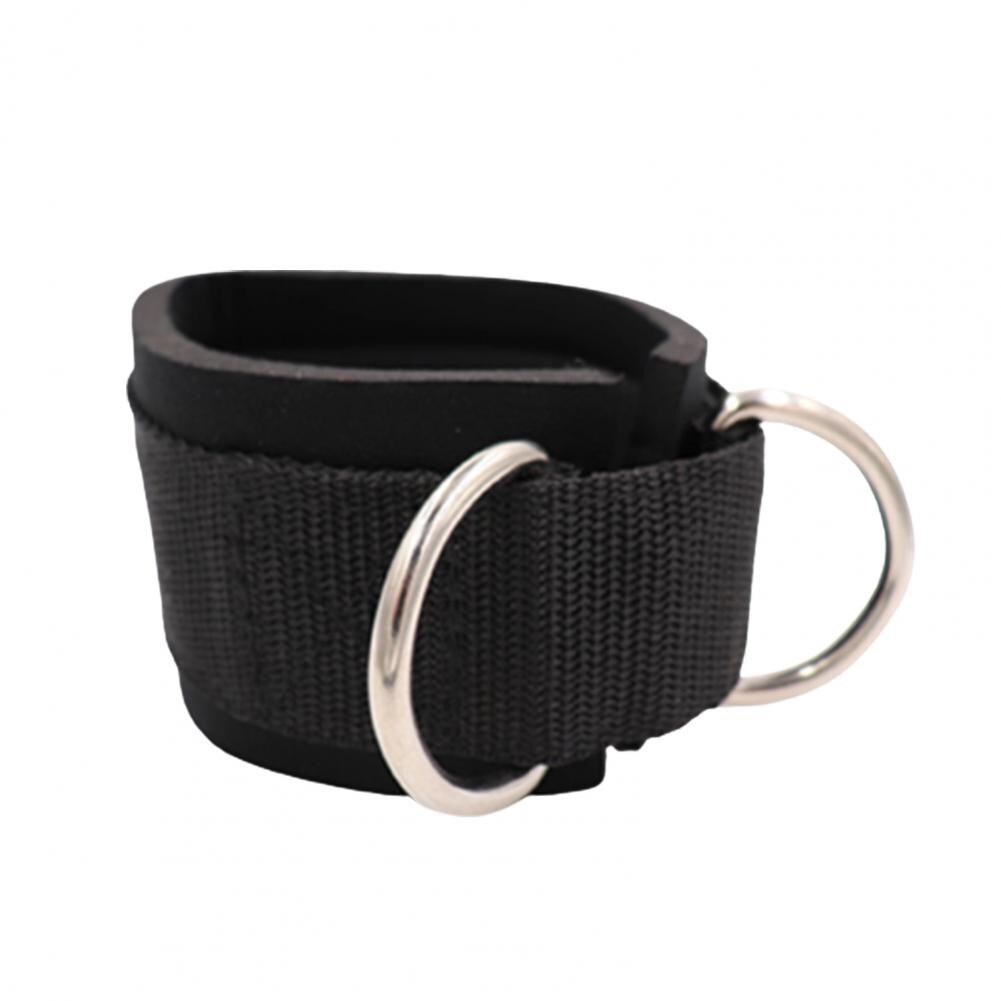 Correas de tobillo acolchadas ajustables para hombre y mujer, puños con 2 anillos en D para gimnasio y Fitness, 1 par