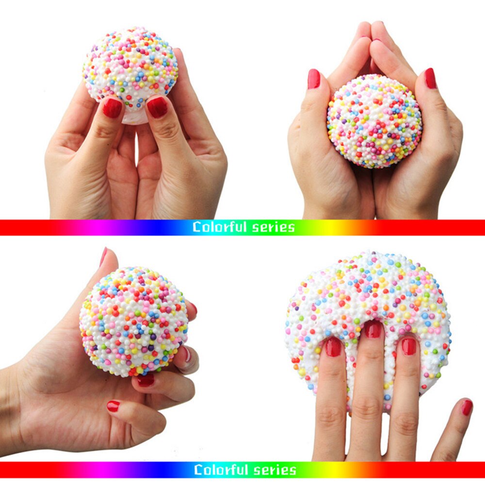 Colorful Fluffy Floam Slime Foam Beads Supplies Antistress Cotton Clay Magic Sand Toy Intelligent Plasticine for Kids