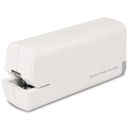 0488 Automatic Desktop Electric Stapler School Office Stapler Book Sewer use NO.10 Staples: white