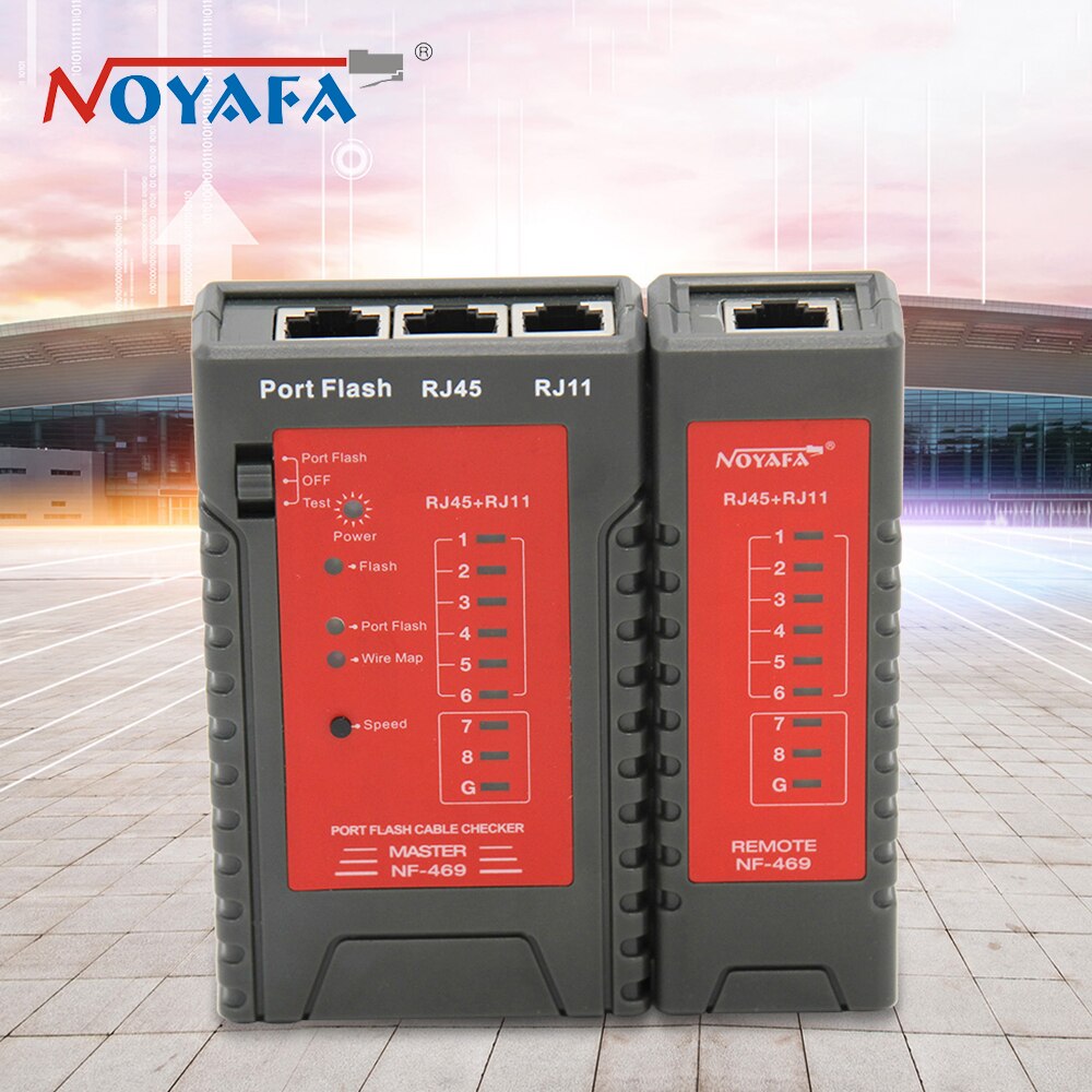 Noyafa NF-469 Portflash Netwerk Kabel Tester Lokaliseren Kabels Op De Schakelaar Door De Knipperlicht Led Verlichting