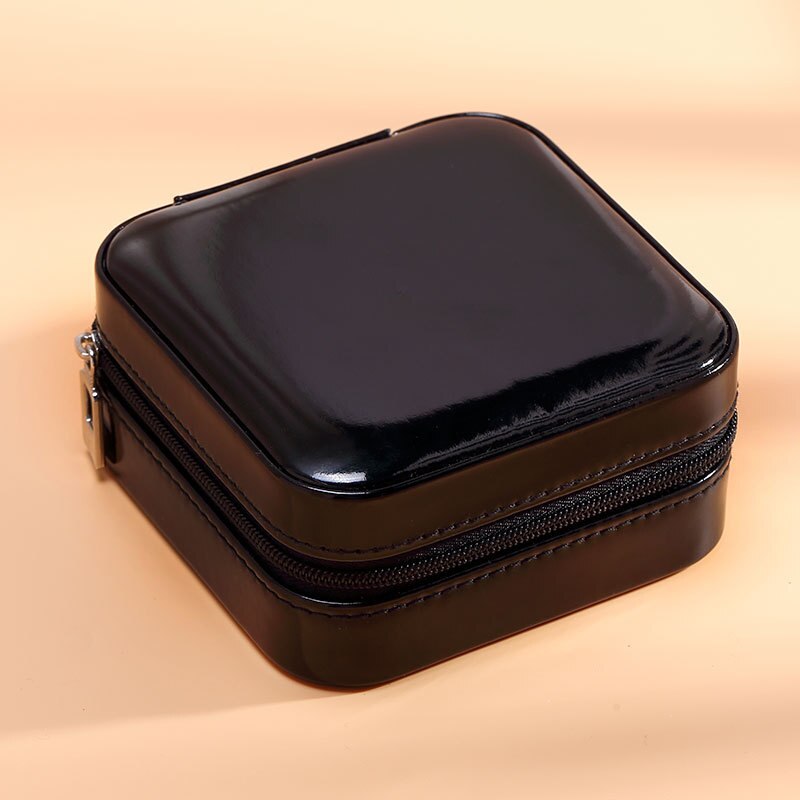 Neue Schmuck Box Große Kapazität Leder Lagerung Schmuck Box Ohrring Ring Halskette mit Spiegel Uhr Schmuck Organizer: 9