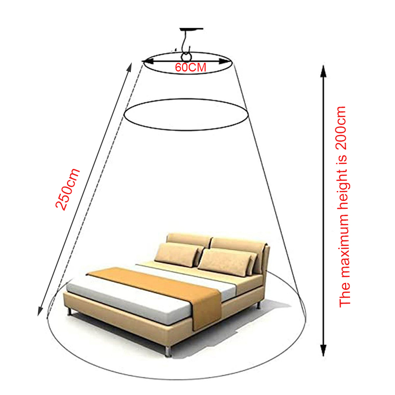 Princess Mosquito Net Canopy Encryption Dome Fly Insect Mesh Repellent Protection Single Entry Bed Decoration Home Supplies