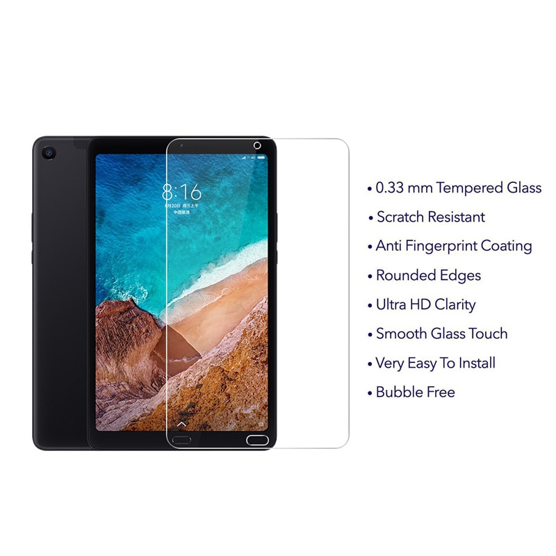 REY Pellicola In Vetro Temperato Per XIAOMI Mi Pad 4 Plus 10.1'' – Protezione Schermo Premium 9H