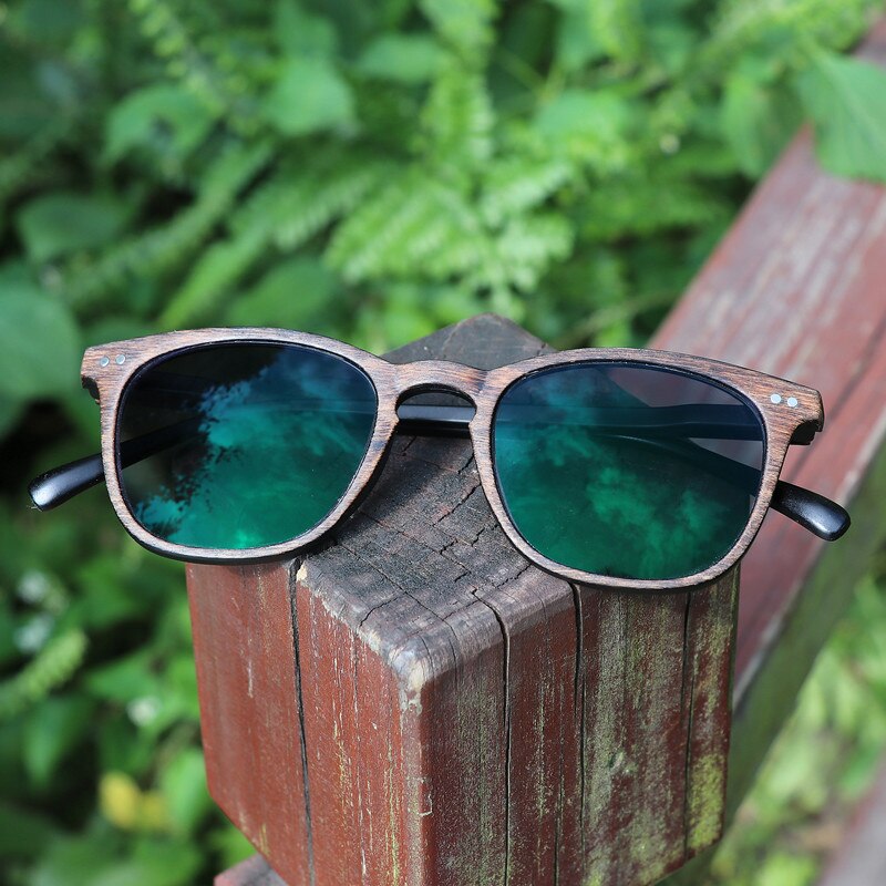 Zilead Smart Kleurveranderende Afgewerkte Bijziendheid Bril Imitatie Hout Bijziend Zonnebril Voor Vrouwen & Mannen Minus Brillen 0 ~-4.0