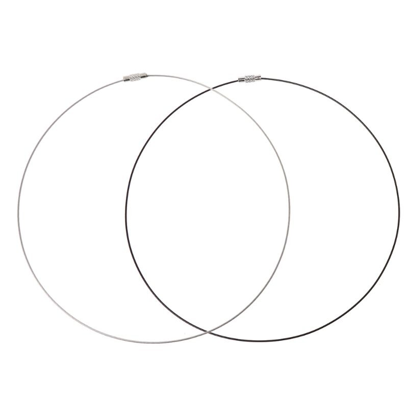 10 stuks roestvrijstalen draadketting met messing schroefsluiting voor het maken van sieraden