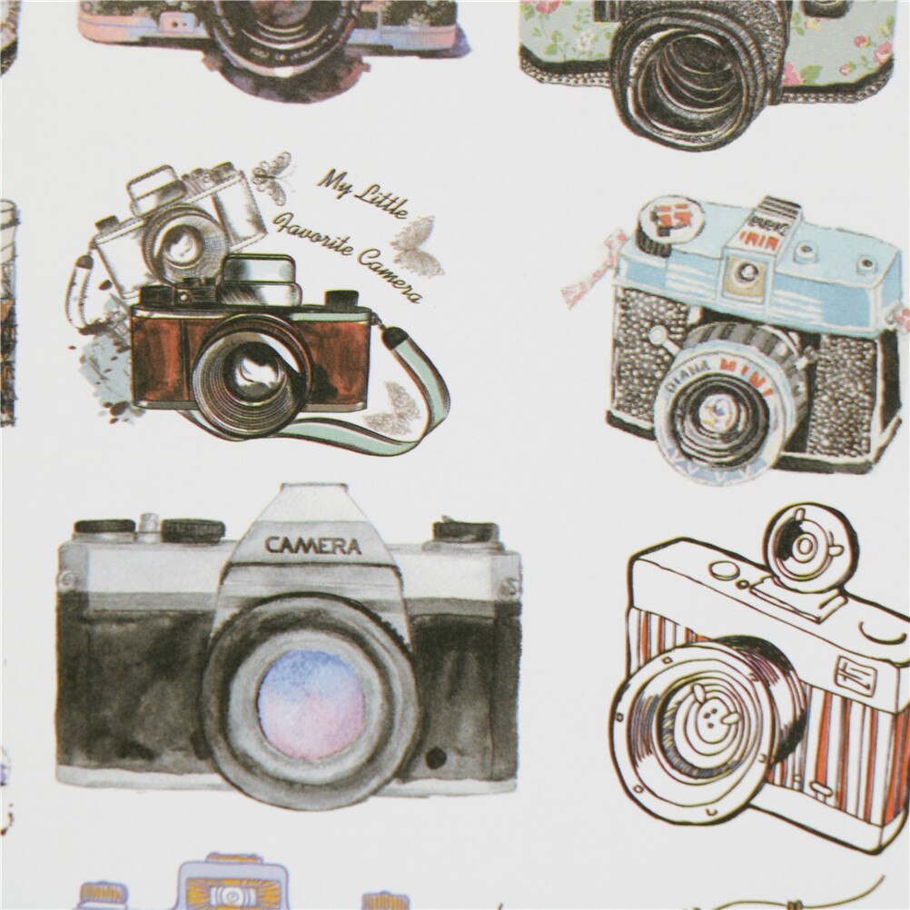 DIY Camera Adhesive Paper Sticker Handmade Photo Album Scrapbook Diary Decoration Stickers