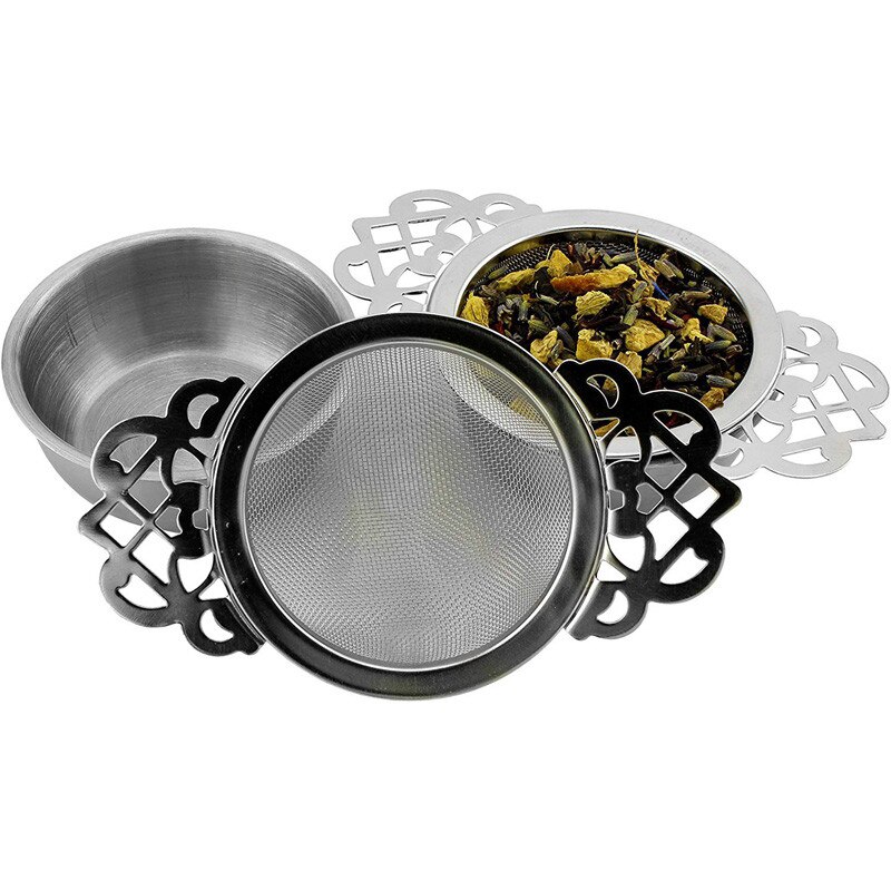 VOGVIGO – filtre à épices en feuille de thé, ustensiles pour boissons, infuseur à thé en maille, filtre à thé, théière en acier inoxydable, accessoires de cuisine amples réutilisables: 4PCS
