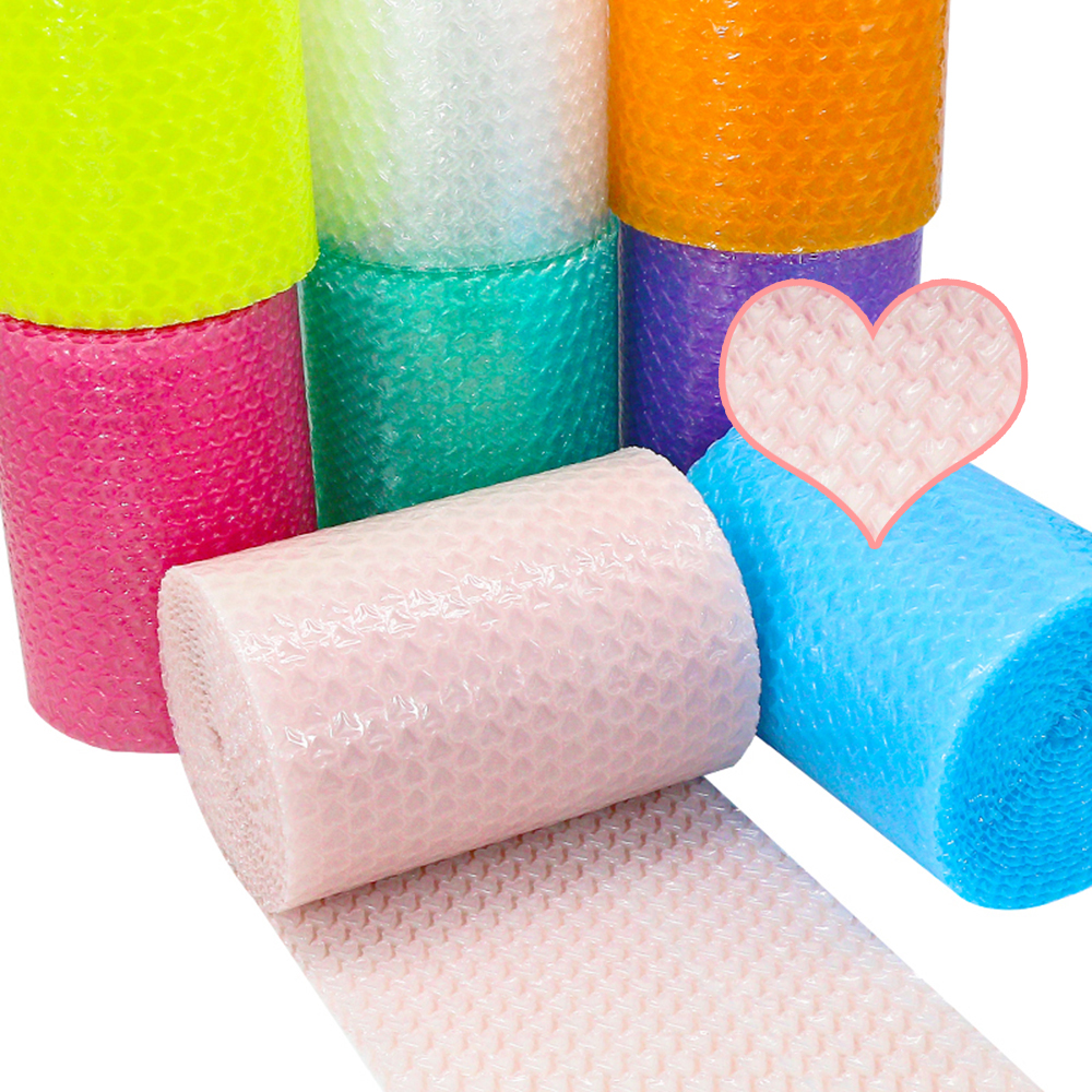 20cmx5 Meters Pink Blue Lovely Heart Shape Bubble Wrap Shockproof Package For Box Fragile Glass Goods Pack Party Decor