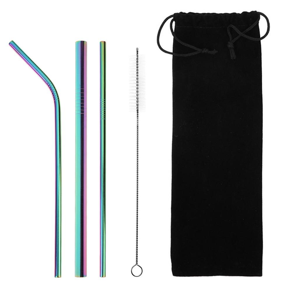 Reusable Drinking Straw Stainless Steel Drinking Tube Straw Bend/Unbend Pipette Suction Pipes Bar Accessories: 6
