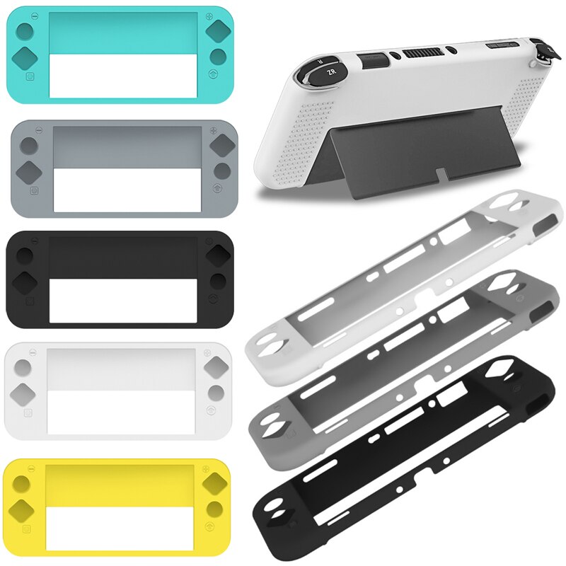 For nintendo switch oled full cover case, silicone soft protective cover, anti-fall shockproof gaming accessory