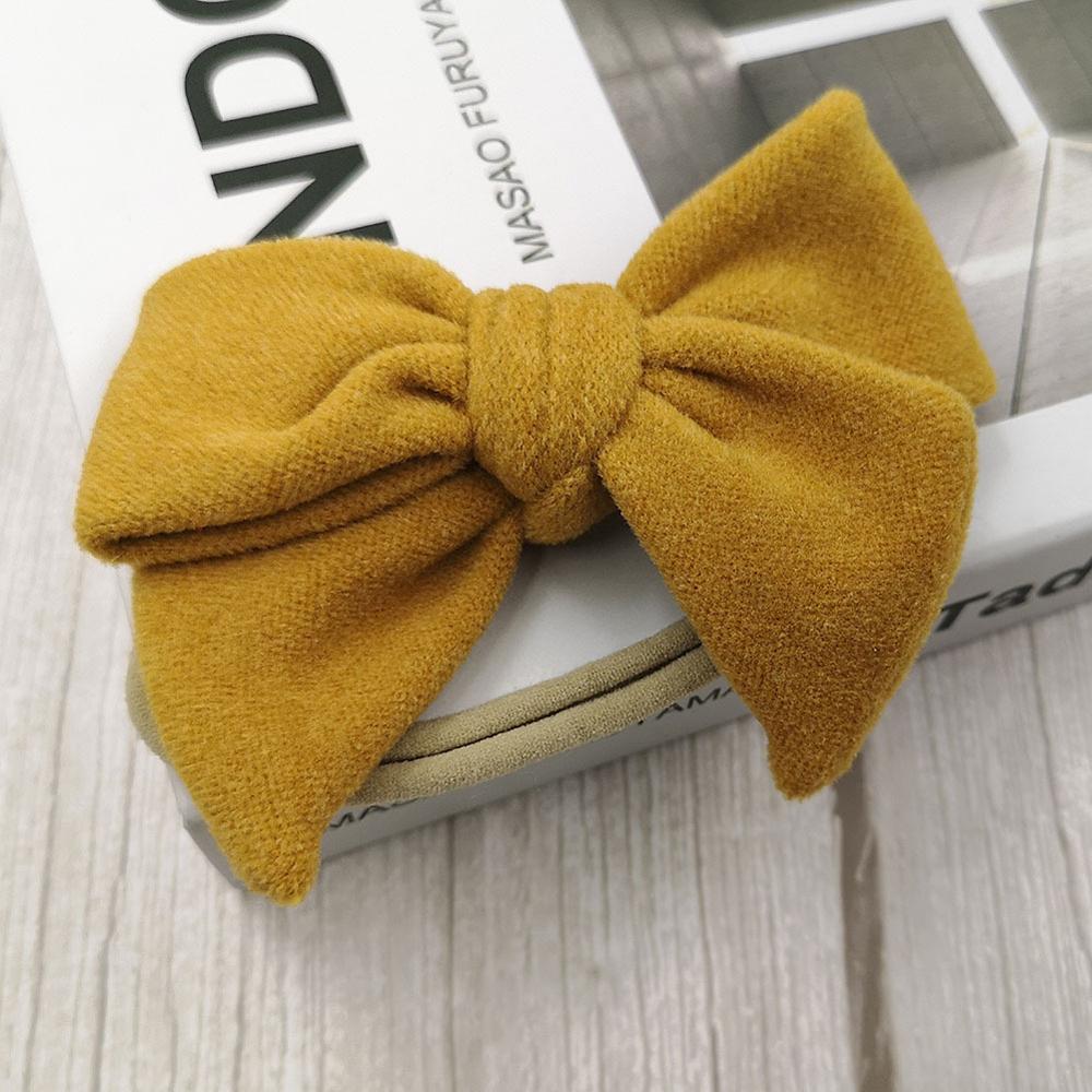 Baby Hoofdband Bow Hoofdbanden Voor Meisje Wollen Hoofd Band Dunne Nylon Haarband Pasgeboren Fotografie Props Peuter Haaraccessoires: 1