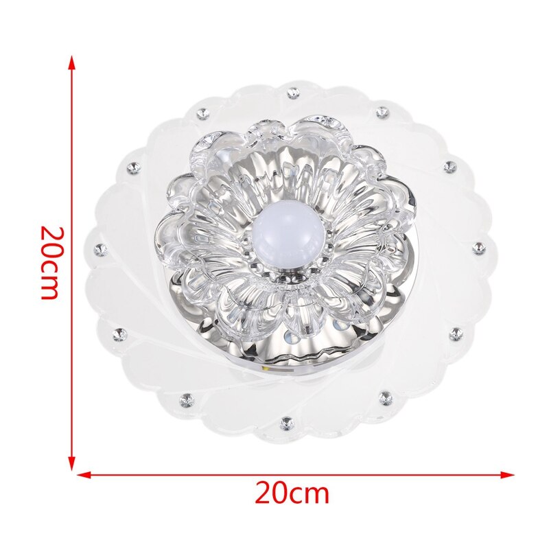Energiebesparende heldere plafondlamp kroonluchter plafondlamp led kristallicht moderne kroonluchterlamp plafondlamp lamp wit +