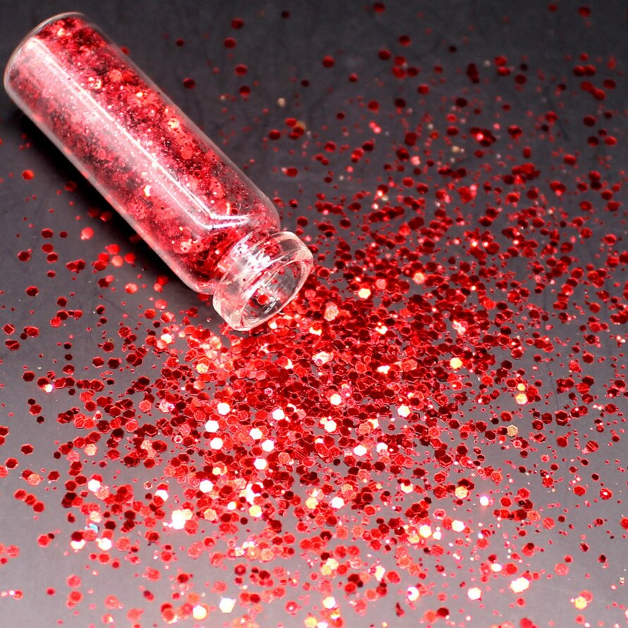 1 flaske dyb guld holografiske pailletter glitter shimmer diamant 12 farver eye shiny skin highlighter ansigt krop glitter festival
