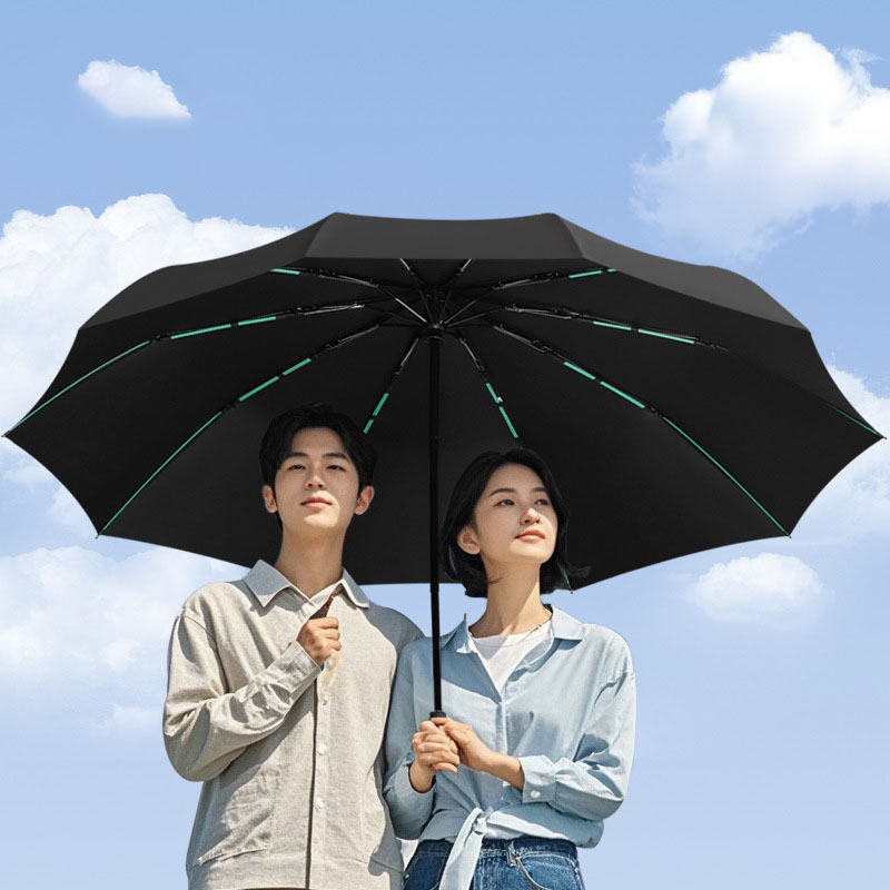 Extra Large Reinforced Wind-resistant Rain-resistant Dual-purpose UV-resistant Fully Automatic Ring-buckle Umbrella
