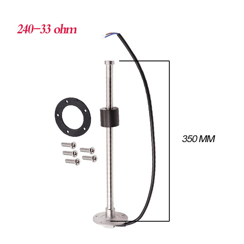 0-190 ohm 240-33ohm Water Level Guage Meter 350mm Fuel Level Sensor Fuel gauge for marine boat car Truck: 350mm 240-33