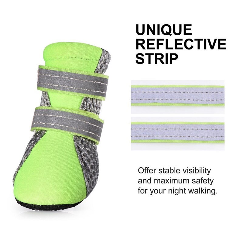 4 Stks/set Hond Schoenen Mesh Ademend Comfortabele Zachte Bodem Schoenen voor Indoor Antislip Schoenen voor Hond Huisdier Schoenen Levert