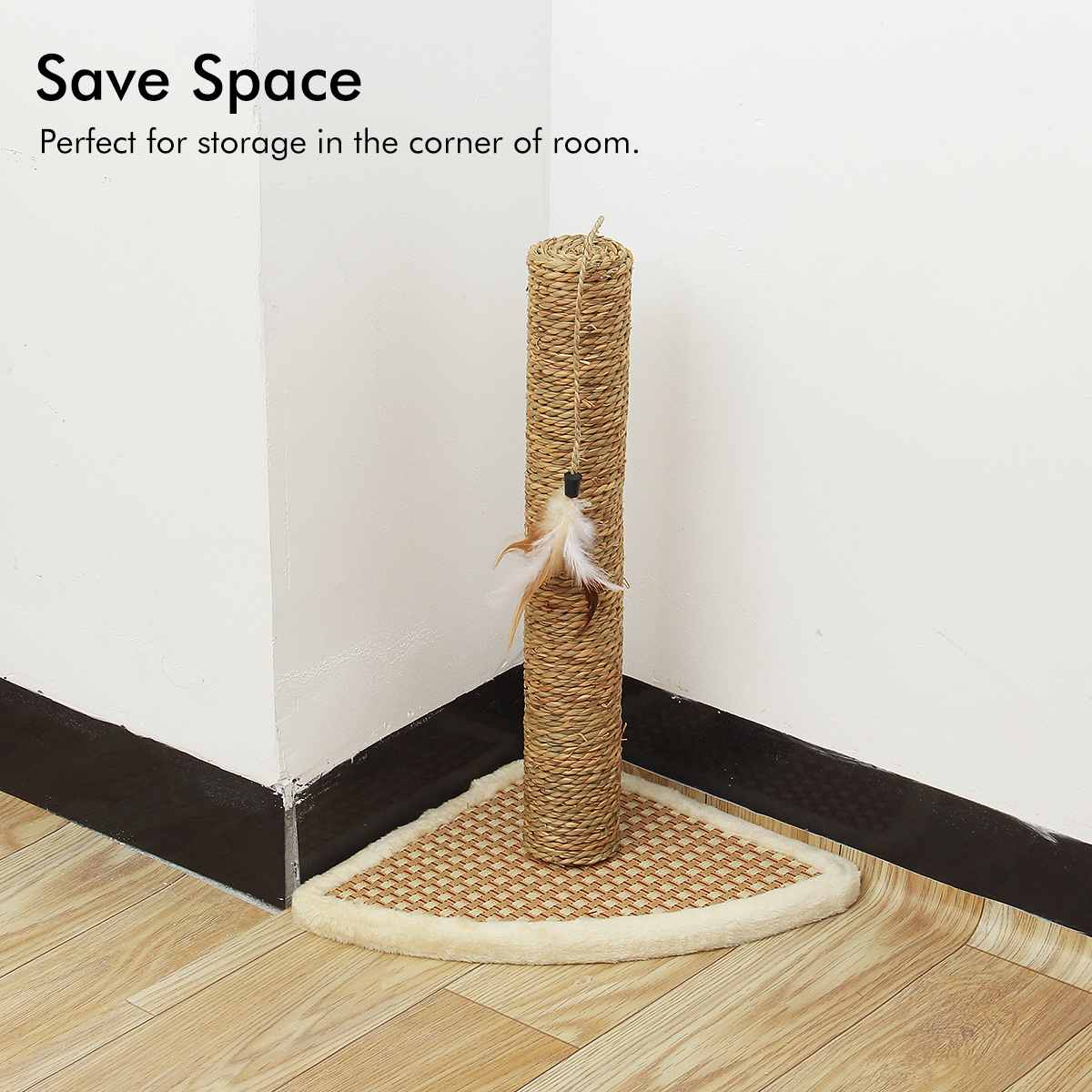 Cat Scratching Post Cat Interactive Toys Cat Scratch Post Cats Kittens Plush Sisal Scratch Pole Cat Scratcher Furniture 50cm