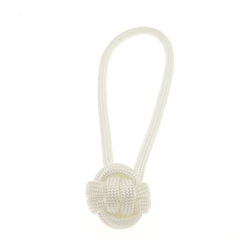 Hand Gevlochten Paracord Knopen Diy Sleutelhanger Camping Survival Gereedschap: WHITE