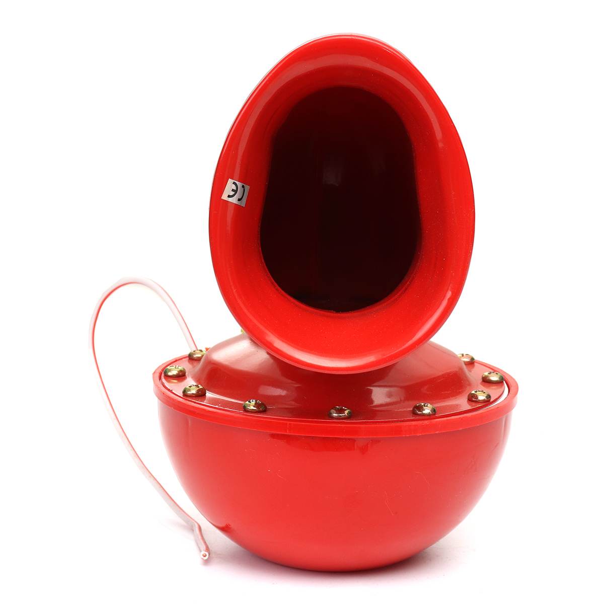 Bocina de coche de 12V y 200db, bocina roja, bocina eléctrica con sonido de vaca, bocina de Metal para camión, tren, barco, motocicleta, coche, camión, barco, súper ruidoso
