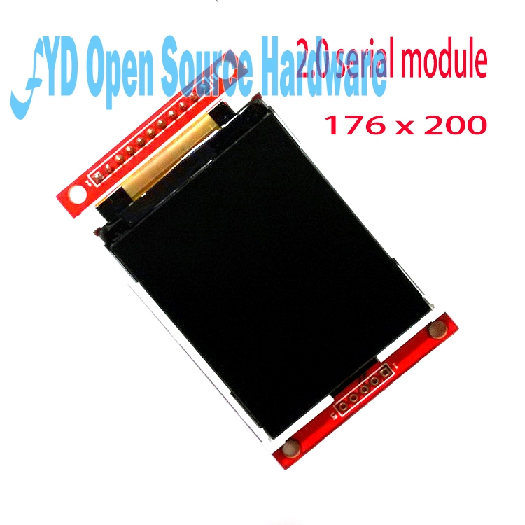 2.0 Inch Serial Tft Spi Lcd-scherm Kleur Module Alleen 4 Io 176*220