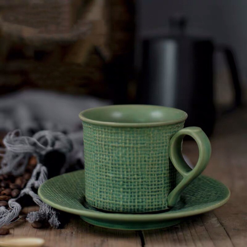 Hemmakontor mugg kaffekopp mjölkkopp kontor vattenkopp keramisk kopp keramik mönster tekopp retro restaurang kaffekopp vinkopp