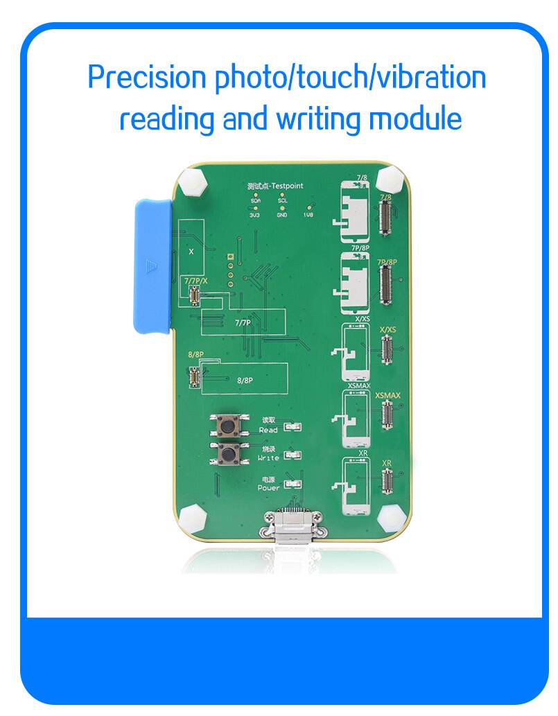 JC Pro1000S Datum Kabel Echt Tester Hoofdtelefoon Kabel Batterij Lichtgevoelige Trillingen Prestaties Diagnose Tester voor iPhone