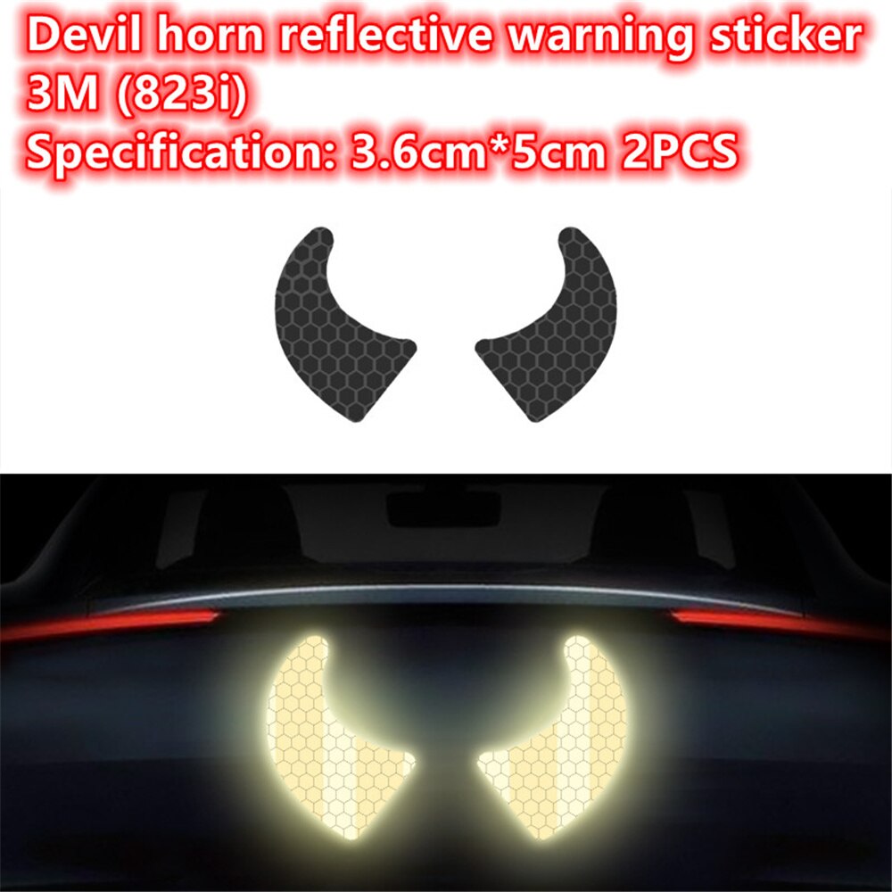 Cinta reflectante negra de 3M, pegatina adhesiva de grado de diamante, de seguridad, cinta de advertencia para bicicleta, automóviles, motocicleta, estilo de coche: 3.6cmX5cm