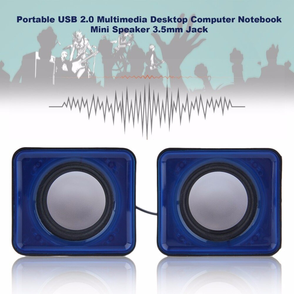 Portable USB 2.0 Multimedia Desktop Computer Notebook Mini Speaker Music Home Theater Party Speaker 3.5mm Jack