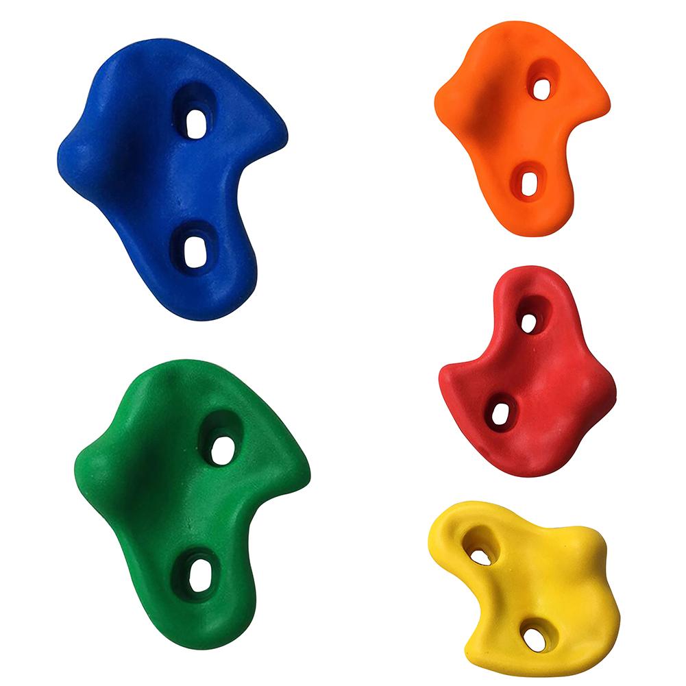 Kids Rock Wall Climbing Hand Holds Set Indoor Outdoor Playground with Screw Wall Stones Hand Feet Holds Grip Kits W/ Screws