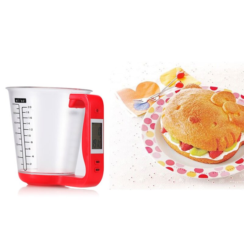AU -Measuring Cup Scale with LCD Display Kitchen Jug Digital Food Liquid Measure Containers Tools