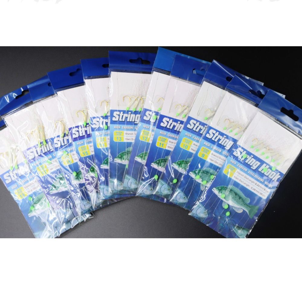 Piume di sgombro Nottilucenti Spigola Merluzzo Impianti di pesca d'acqua dolce Pesca Sabiki Impianti di pesca triplo Esche da pesca Attrezzatura da pesca in cavalla