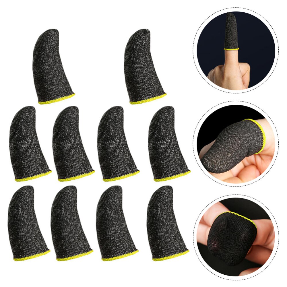 10 stück daumenhüllen für handy-gamecontroller, schweißabweisende fingerhüllen