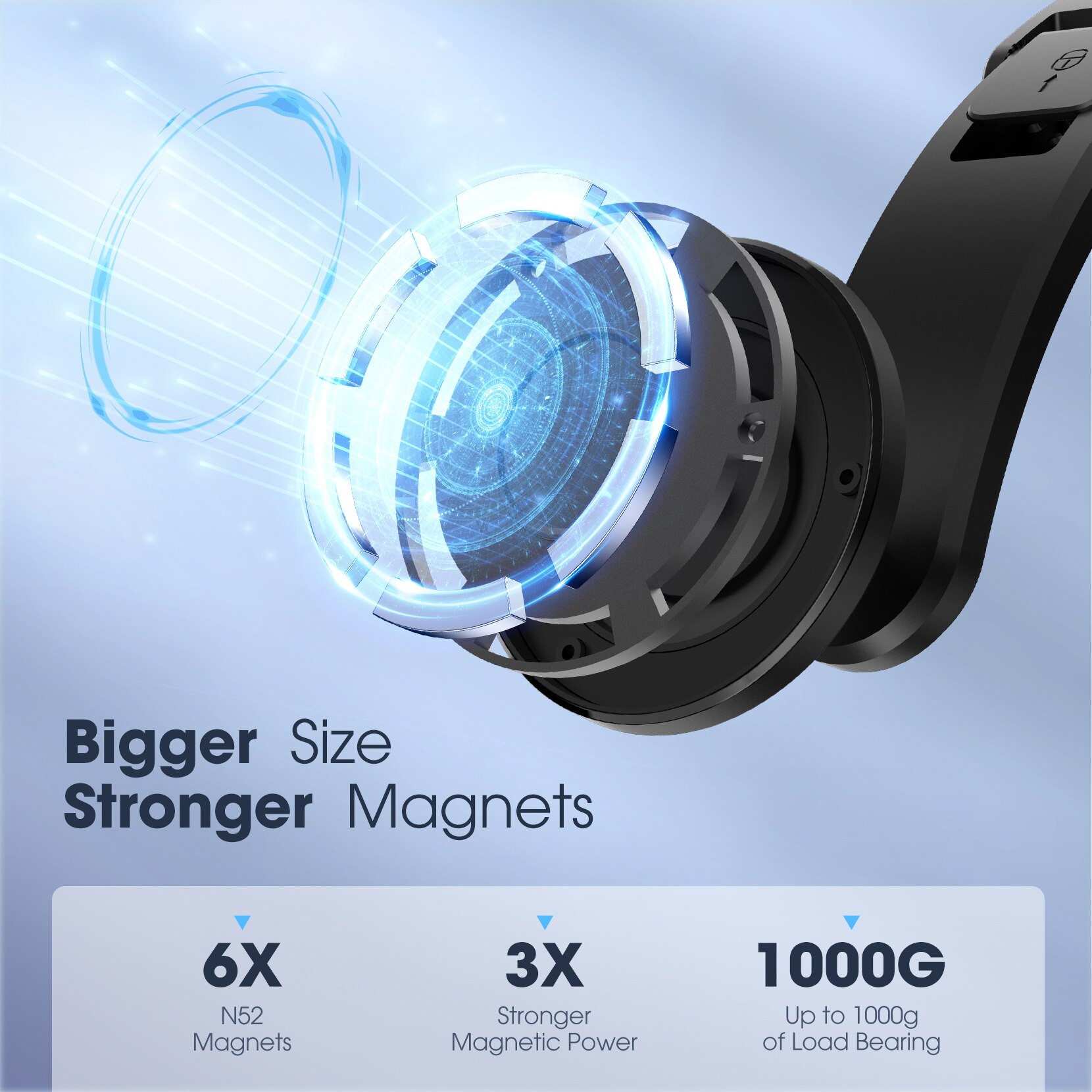 Mpow CA171 Universal Magnetic Phone Car Mount Holder Strong Suction Magnet Car Phone Mount for iPhone 13/12/11 Pro Max XS XR