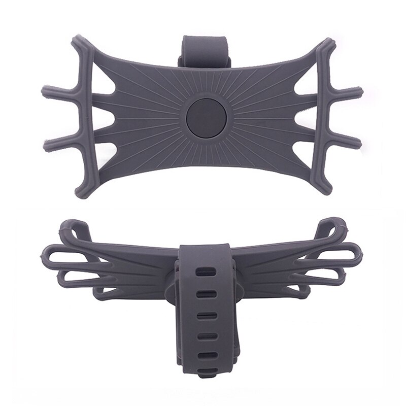 Silicone Bicycle Phone holder Mount Shockproof Elastic 360 Degrees Rotation Installation Universal In Seconds For IPhone X Xr Xs: gray
