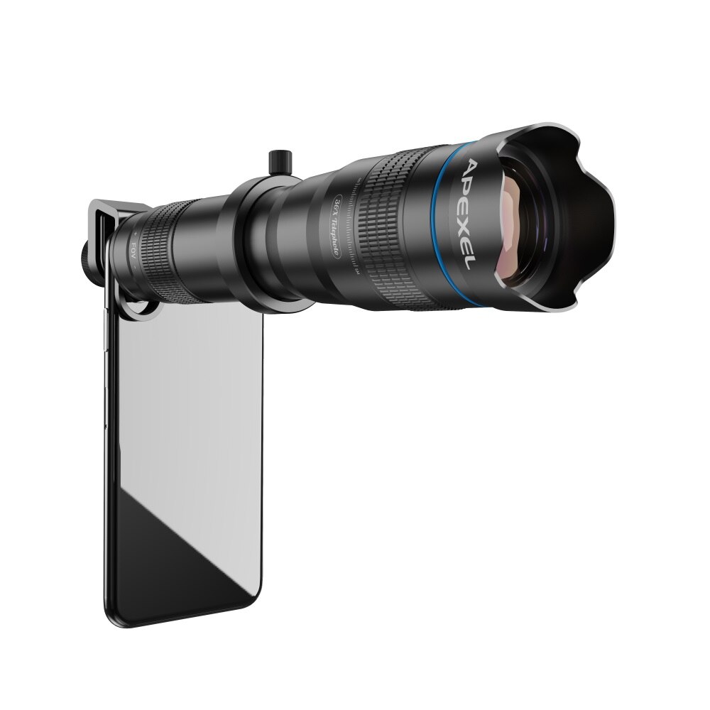 Apexel Hd 4K 36X Optische Zoom Camera Lens Telelens Mobiele Telescoop Telefoon Met Statief Afstandsbediening Voor Iphone 8X11 Smartphones: Only lens