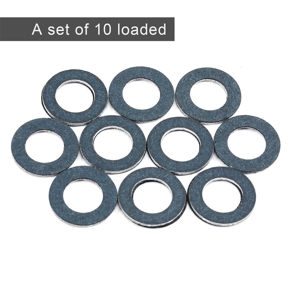 Unik holdbar 10 stk / sæt motorolie aftapningsknus knusepakning pakninger ringe til toyota lexus del nummer 90430-12031
