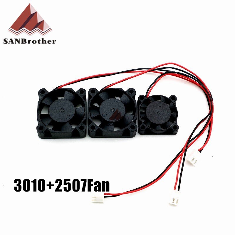 3PCS UM2 Ultimaker 2 Extended + Dual Fan Bracket 5V 12V 24V Fans 3D Printer Fan End Heater Assembly Fan Work Quietly