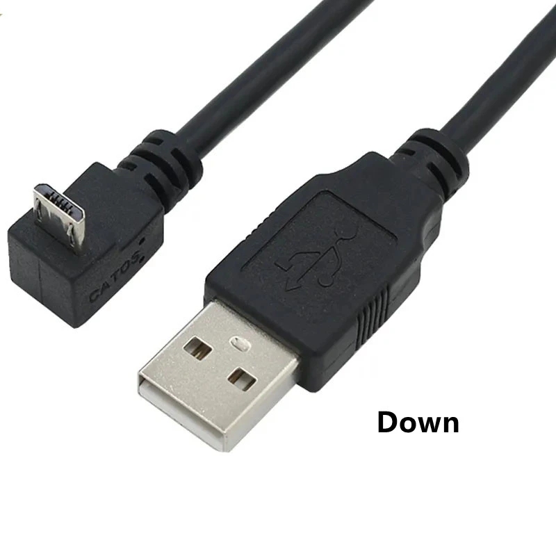 Up & Down & Left & Right Angled 90 Degree USB Micro USB Male to USB male Data Charge connector Cable 25cm 50cm for Tablet 5ft 1m: Blue / 0.6m