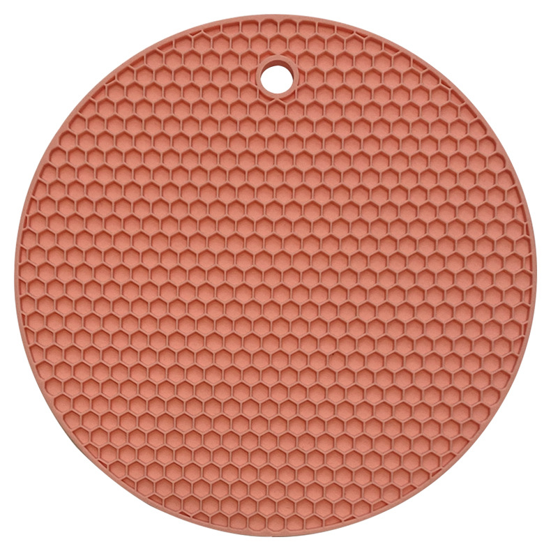 18 cm Ronde Siliconen Mat Coaster Food Grade Materiaal Placemat antislip Tafelmat Keuken Accessoires Gadgets Ronde Cup mat: DONKERGRIJS