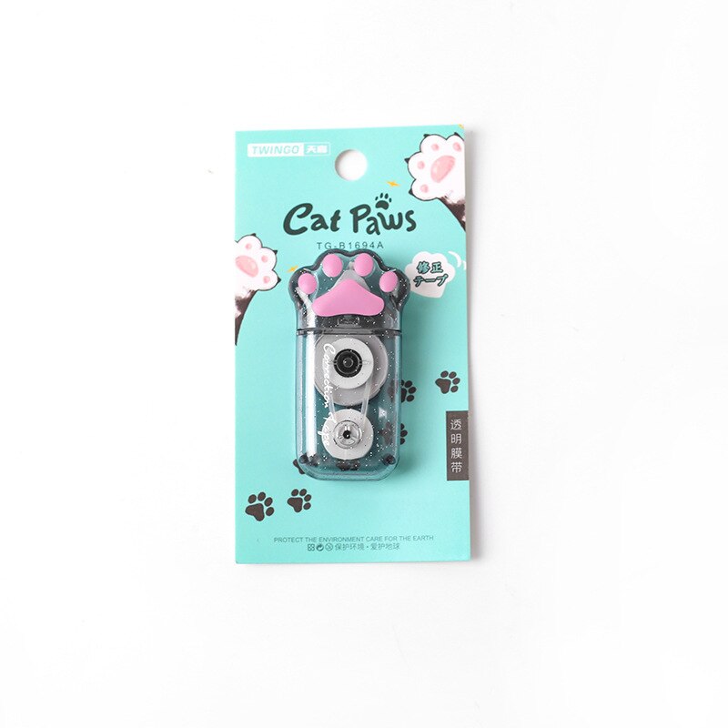 Cute Transparent Cat Paw 6M Correction Tape Promotional Stationery School Office Supplies